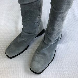 Markon Light Blue Suede Boots